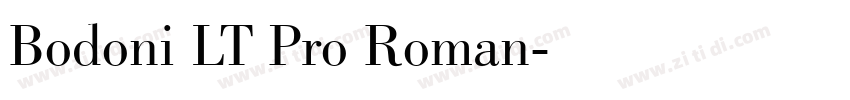 Bodoni LT Pro Roman字体转换